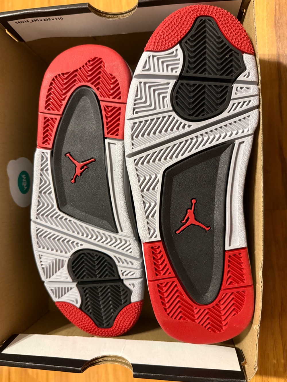 Nike Air Jordan 4 RM, Black/Varsity Red/Wolf Grey, Size 6 Youth / 7.5 Women, New - Picture 3 of 8